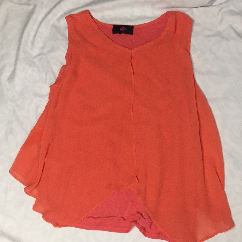Salmon Silk tank kids,girls